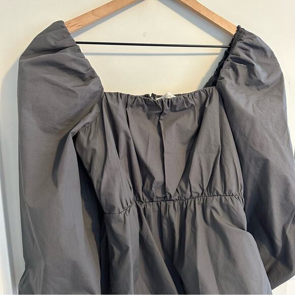 Anthropologie Mare Mare Charcoal Gray Romper Cotton XS - Picture 11 of 13